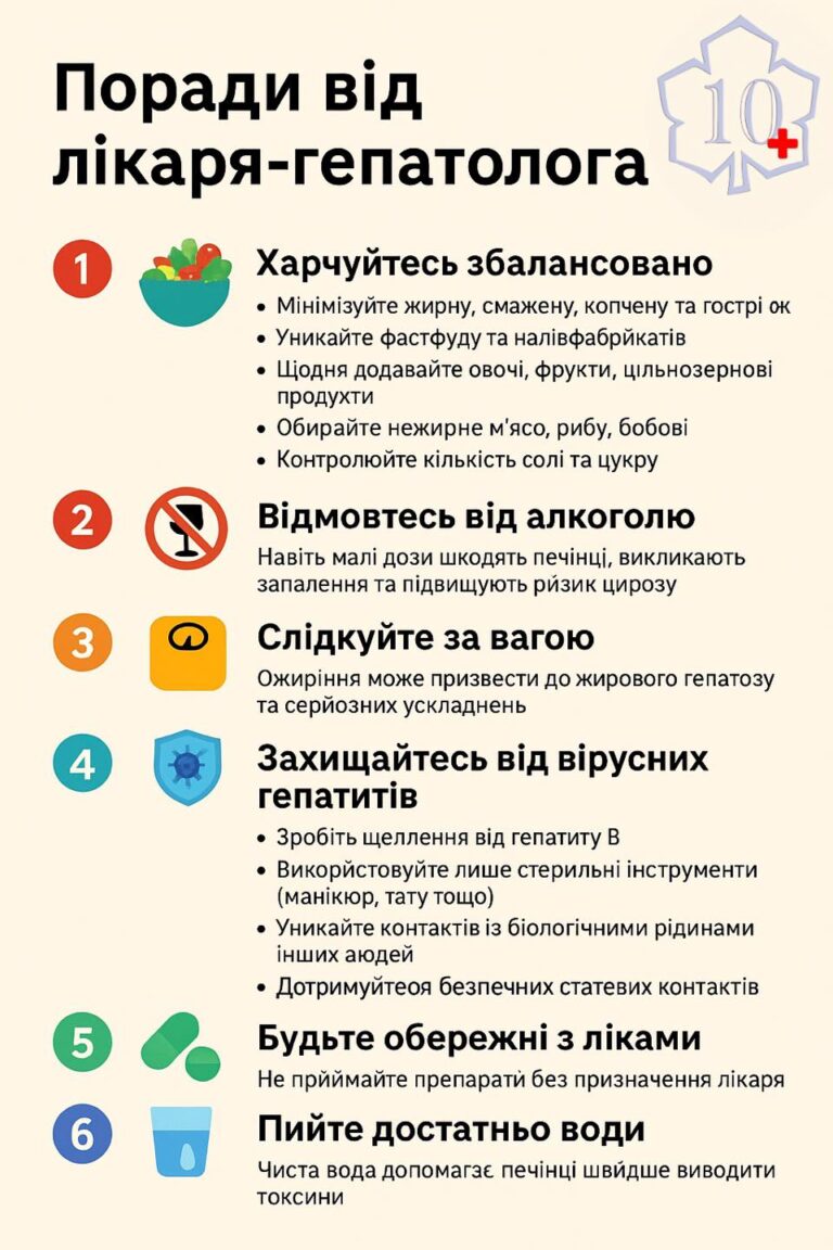 Поради від лікаря-гепатолога