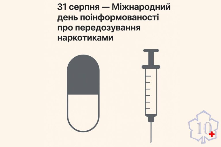 31 серпня — Міжнародний день поінформованості про передозування наркотиками